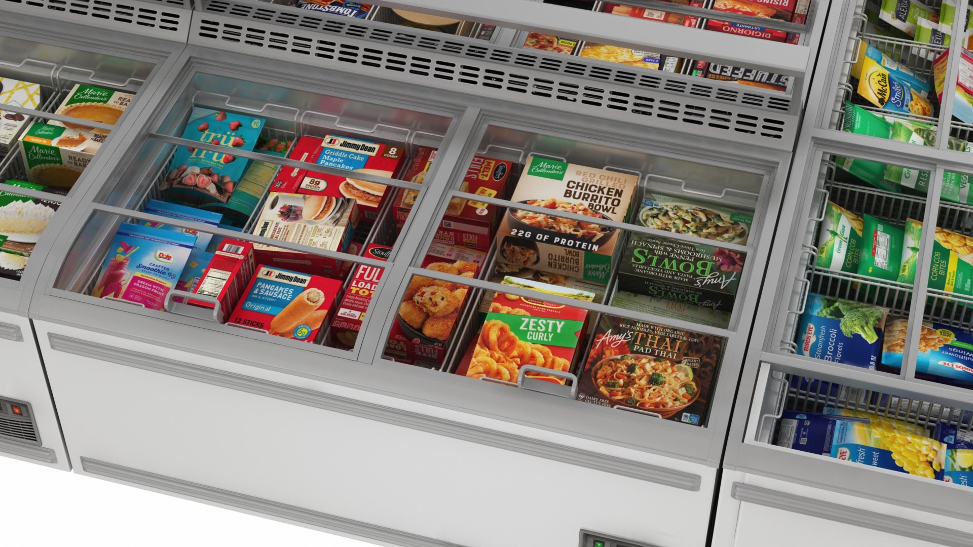 Freezer Diplay With Products 3 In 1 ( 202 Product) 3D - TurboSquid 2504176
