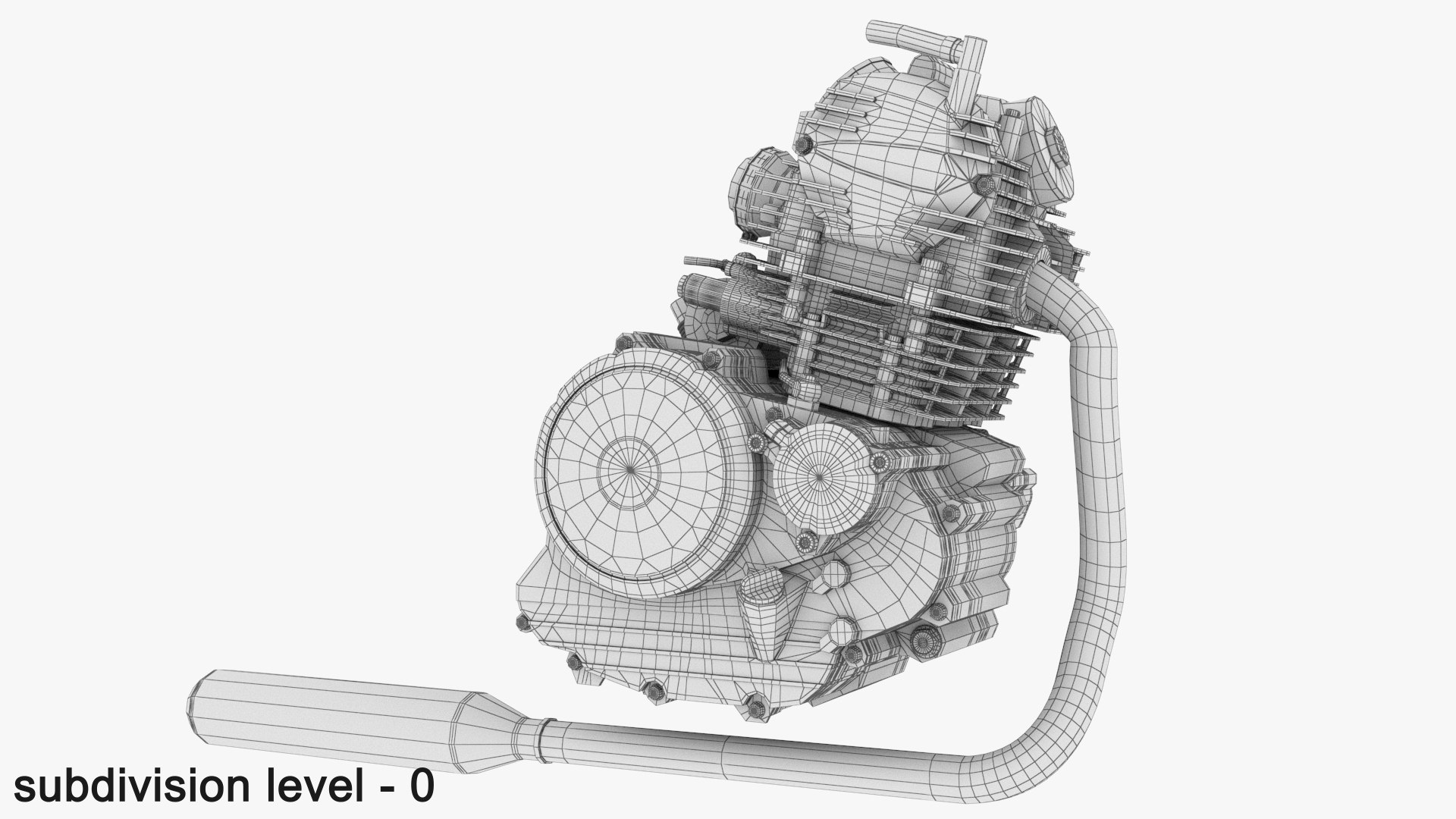 3d Motorcycle Engine Turbosquid 1531686