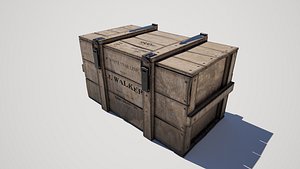 Wooden Military Freight Crate 3D model