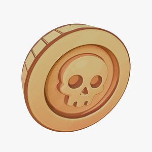 3D coinSkull-icon