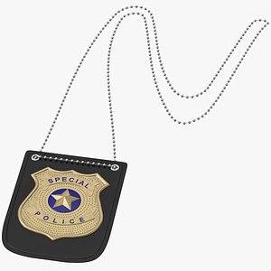 3D model Police Badge 02