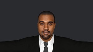 3D Kanye West  Hyper Realistic Full Body Fully Rigged Character model