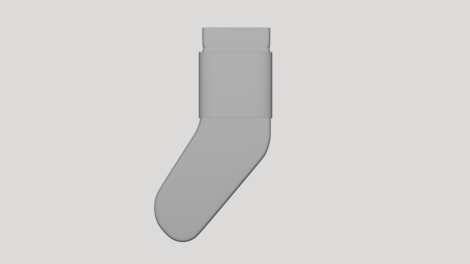 3D Basic Socks - Geometry Only No Textures No Materials Model ...