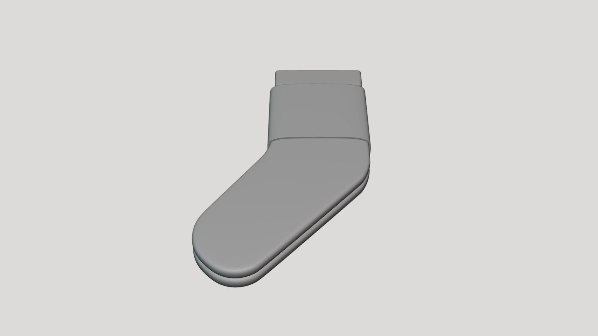 3D Basic Socks - Geometry Only No Textures No Materials Model ...