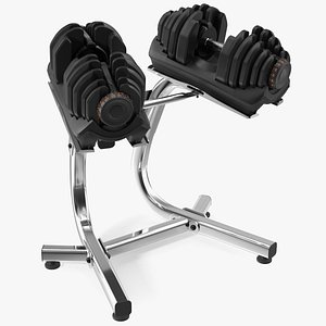 Fast Adjusting Dial Dumbbell with Rack Set