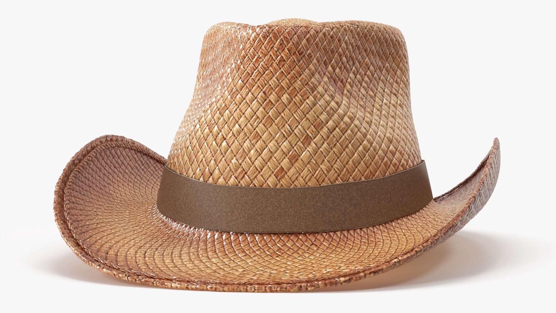 Straw Cowboy Hat 3D model preview