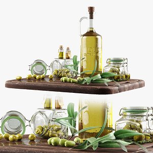 Olives set 3D model