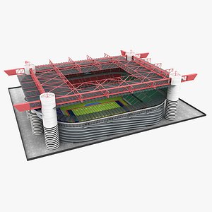 3D model San Siro Stadium Milan Italy