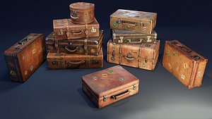 Vintage Suitcase Collection 3D model