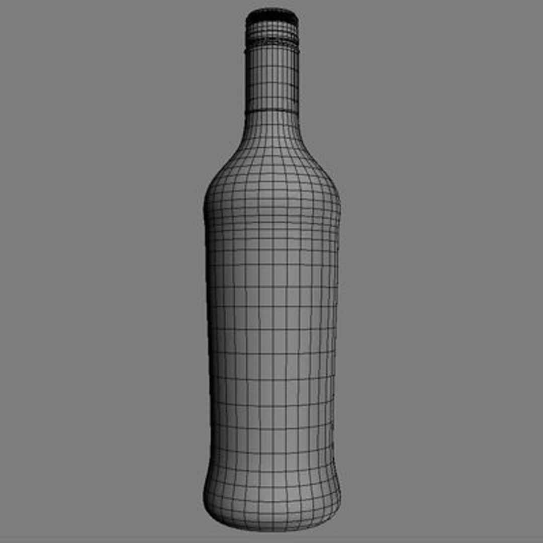 vodka bottle packed 3d model