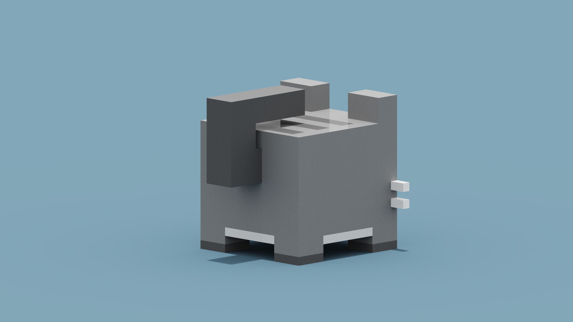 Voxel Cat 3d Model - Turbosquid 1904507