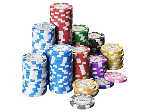 3D Premium Casino Chips Set for Poker Baccarat BlackJack