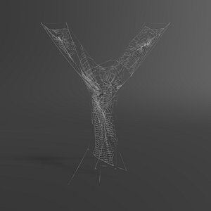 3D web letter y model