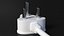 Type D Electric Plug White Rigged for Cinema 4D