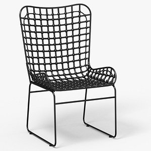 3D metal grid chair