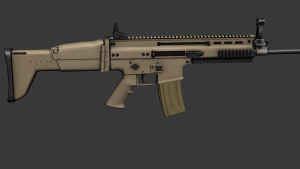 3ds max scar l assault rifle