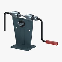 Manual Bench Chain Rivet Spinner with Retained Opposed Spindles