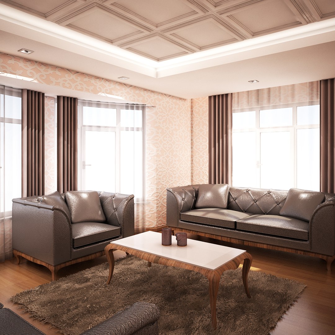 3d living room interior