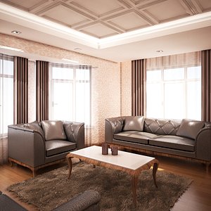 3d living room interior