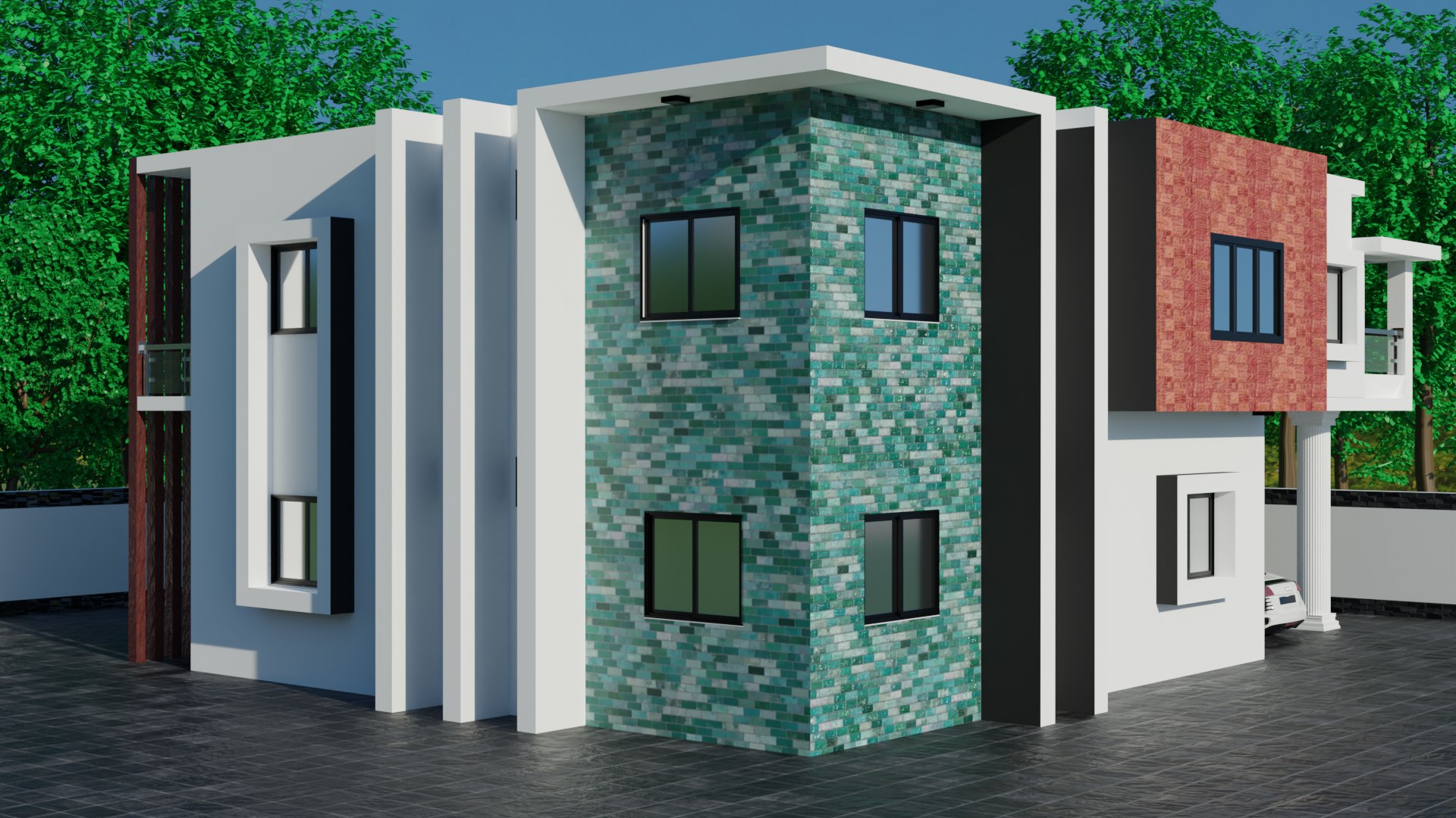 3D Real World Scaled Two Story Building - TurboSquid 1714224