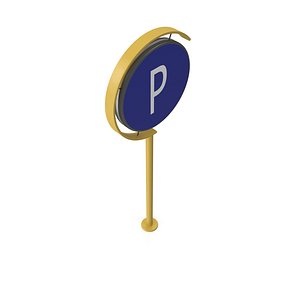 3D model Metal Parking Sign