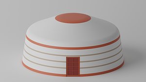Cartoon Mongolian Yurt