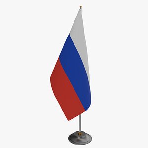3D Table Flag Russia V2 model