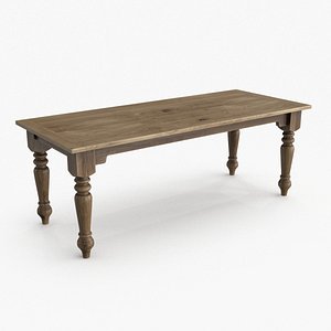 Wooden Dining Table 3D model