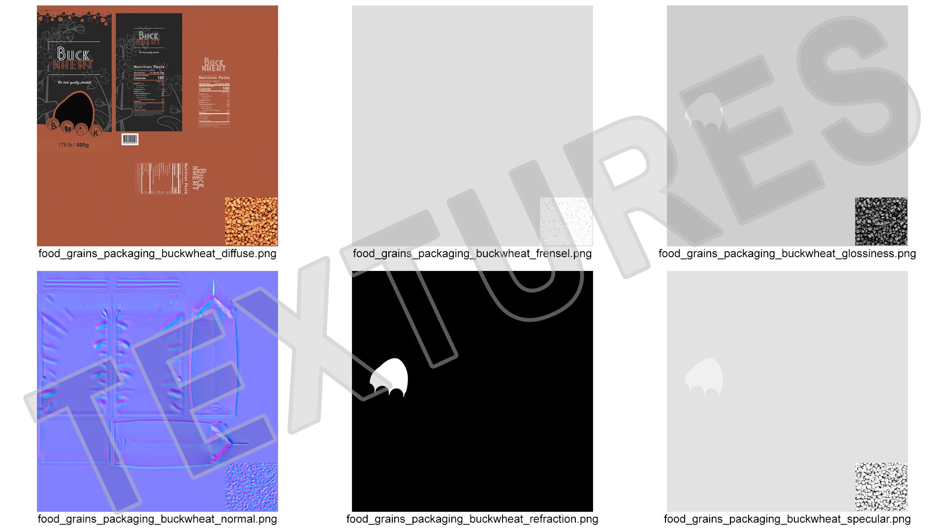 3D Wholegrain Buckwheat Package https://p.turbosquid.com/ts-thumb/ZH/Ele53z/eB/wholegrainbuckwheatpackagemb3dmodel019/jpg/1636113090/1920x1080/fit_q87/ae8104363e2f6ee0fd8fcf054e48d8828dbac7ab/wholegrainbuckwheatpackagemb3dmodel019.jpg