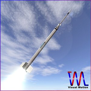 sounding rocket hopi dart 3d model