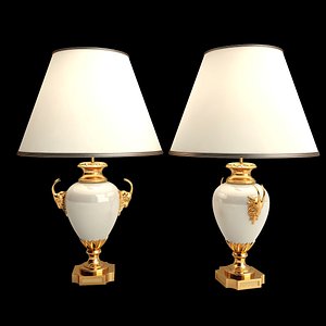 FRENCH 19TH LOUIS XVI PORCELAIN TABLE LAMP