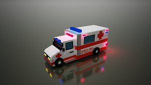voxel ambulance design 3D model