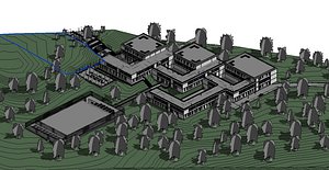 3D modeled university project architecture