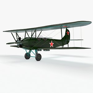 3D aircraft air po-2 model