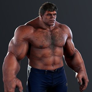 3D Red Hulk