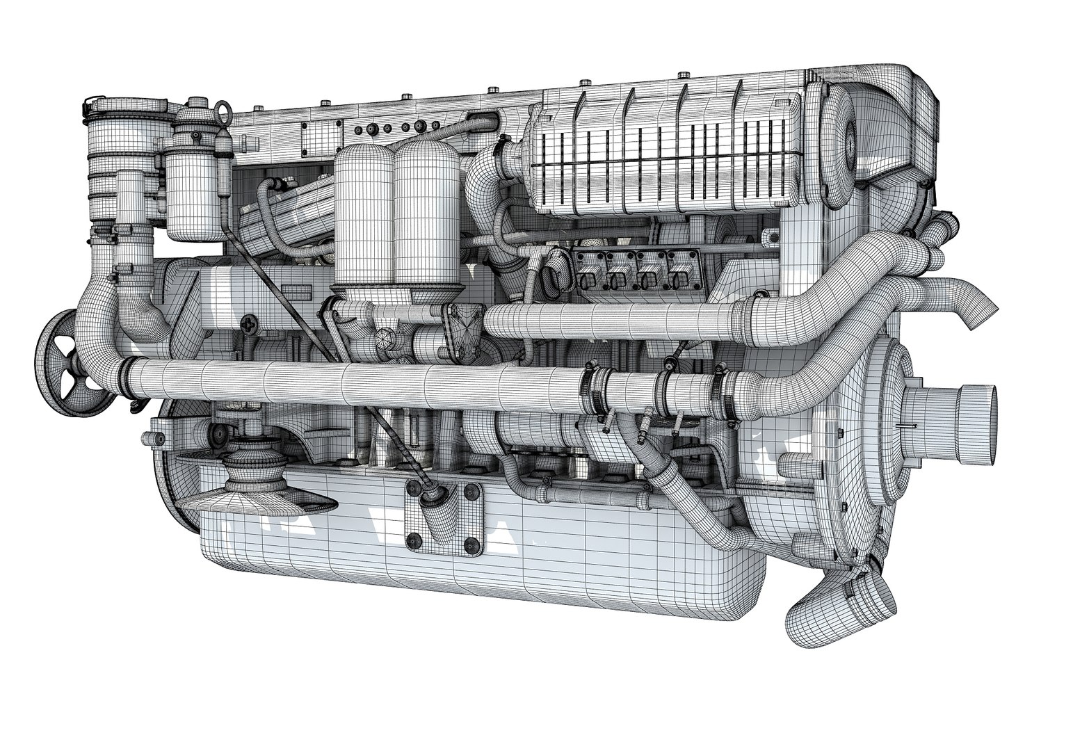 3D Boat Engine Model - TurboSquid 1305681