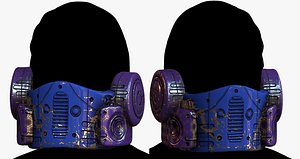 3D Gas mask respirator scifi mode