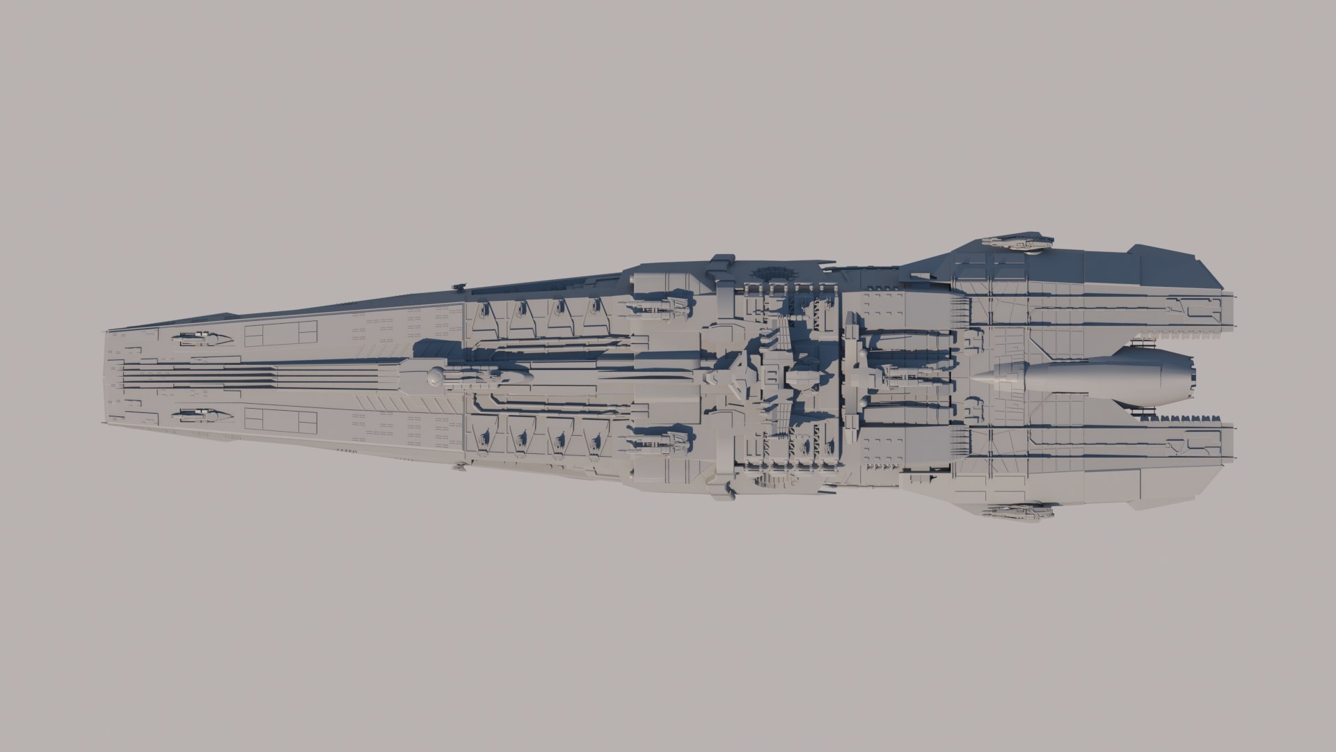 Sci Fi Space Battleship 3D Model - TurboSquid 1596116