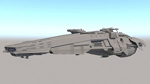 Sci Fi Space Battleship Modelo 3D - TurboSquid 1653643