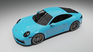 PORSCHE 911 CARRERA 4S 2020 MIAMI BLUE 3D model