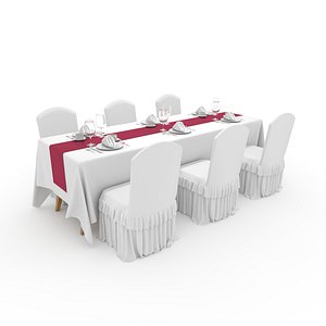 Banquet Table and Chair 106 3D model
