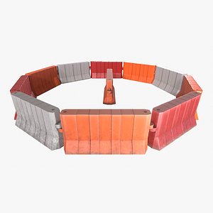Plastic road barrier