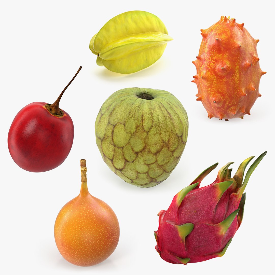 Exotic Fruits 3D Models Collection 3D model preview