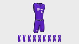 Basketball Fantasy Team Sharks Uniform - Character Design
