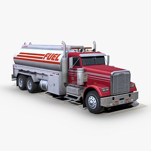 freightliner fld 120 fuel truck 3D model