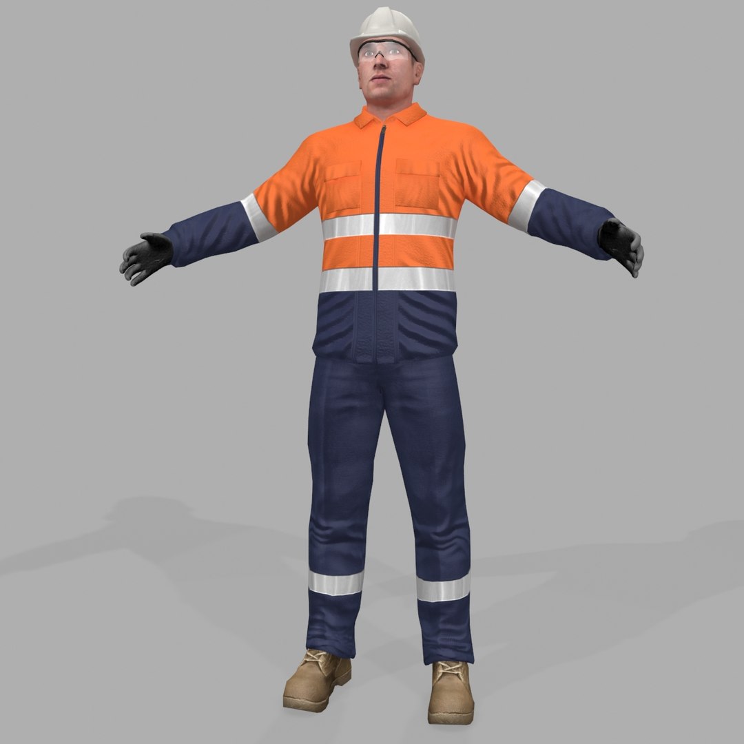 Safety Worker 3D - TurboSquid 1347435