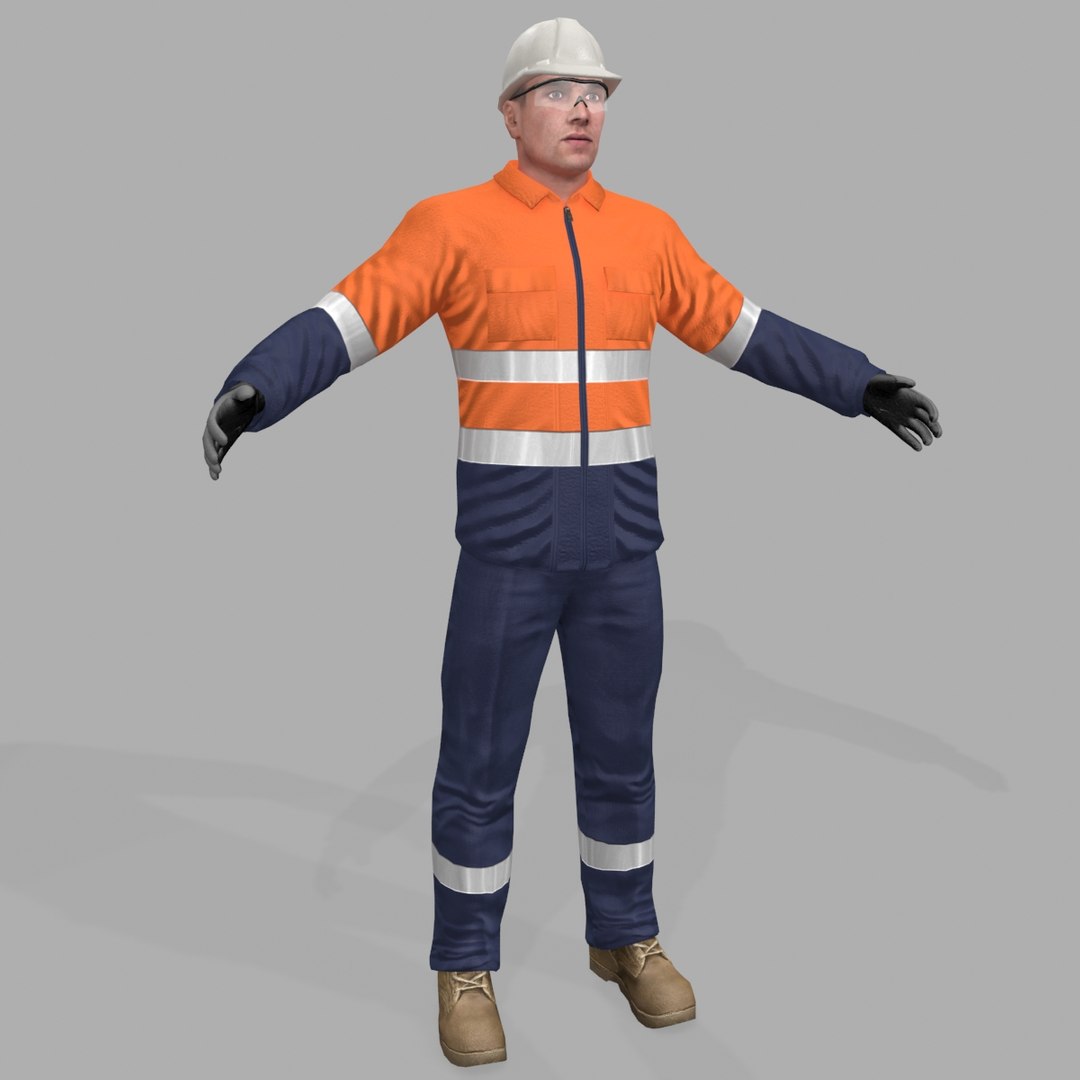 Safety Worker 3d - Turbosquid 1347435