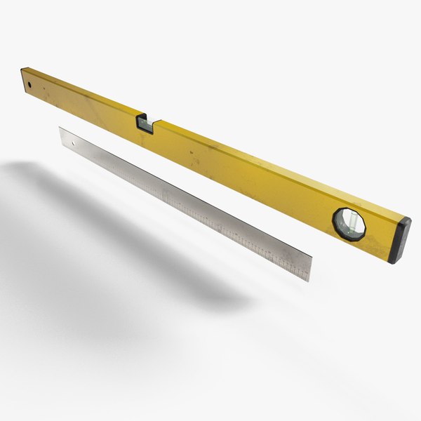3D Spirit Level and Ruler model - TurboSquid 1793462