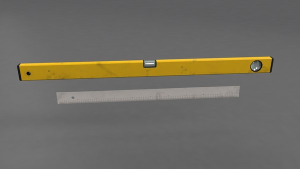 3D Spirit Level and Ruler model - TurboSquid 1793462