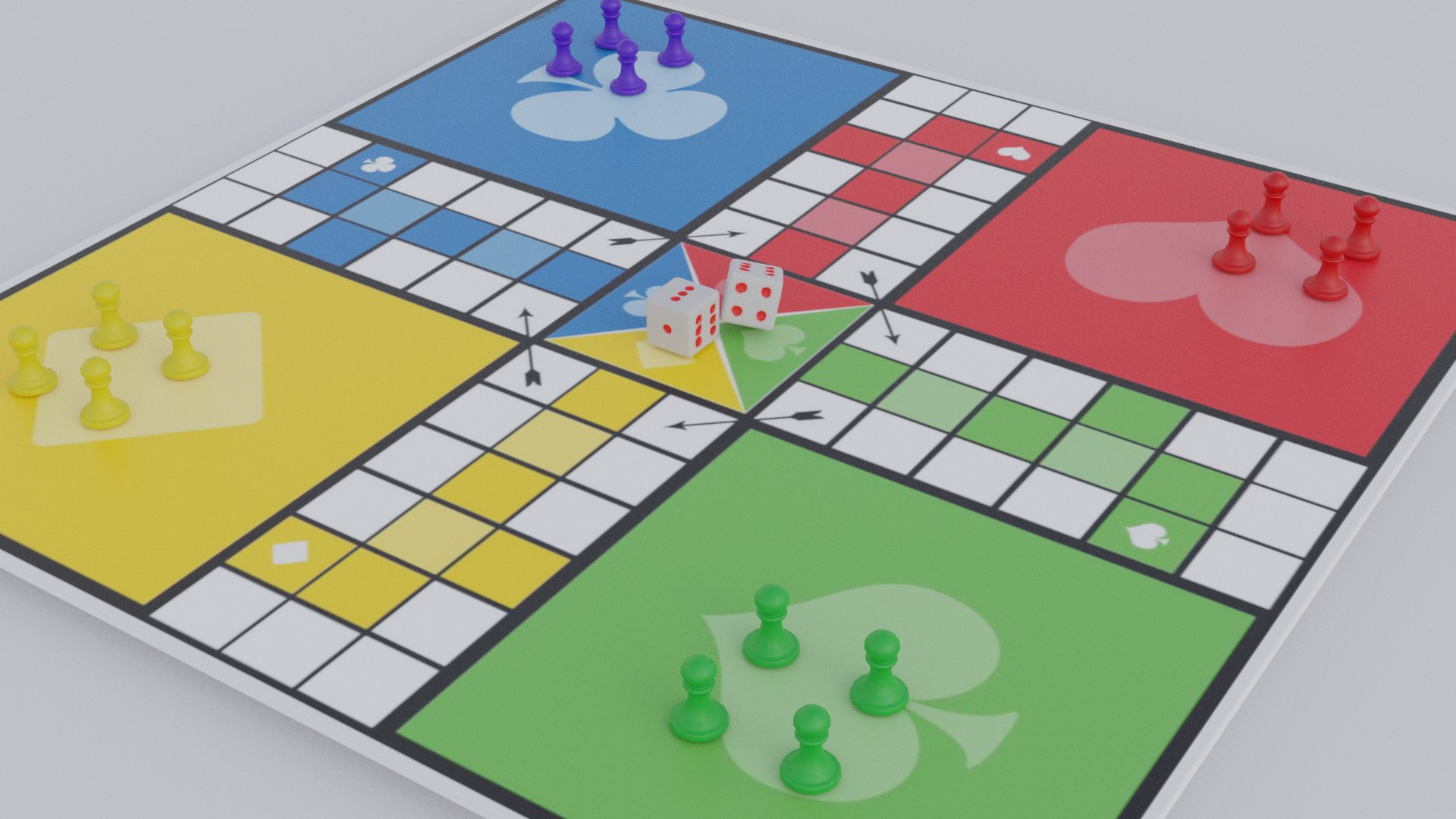 3D Ludo Board Game Model - TurboSquid 2280141